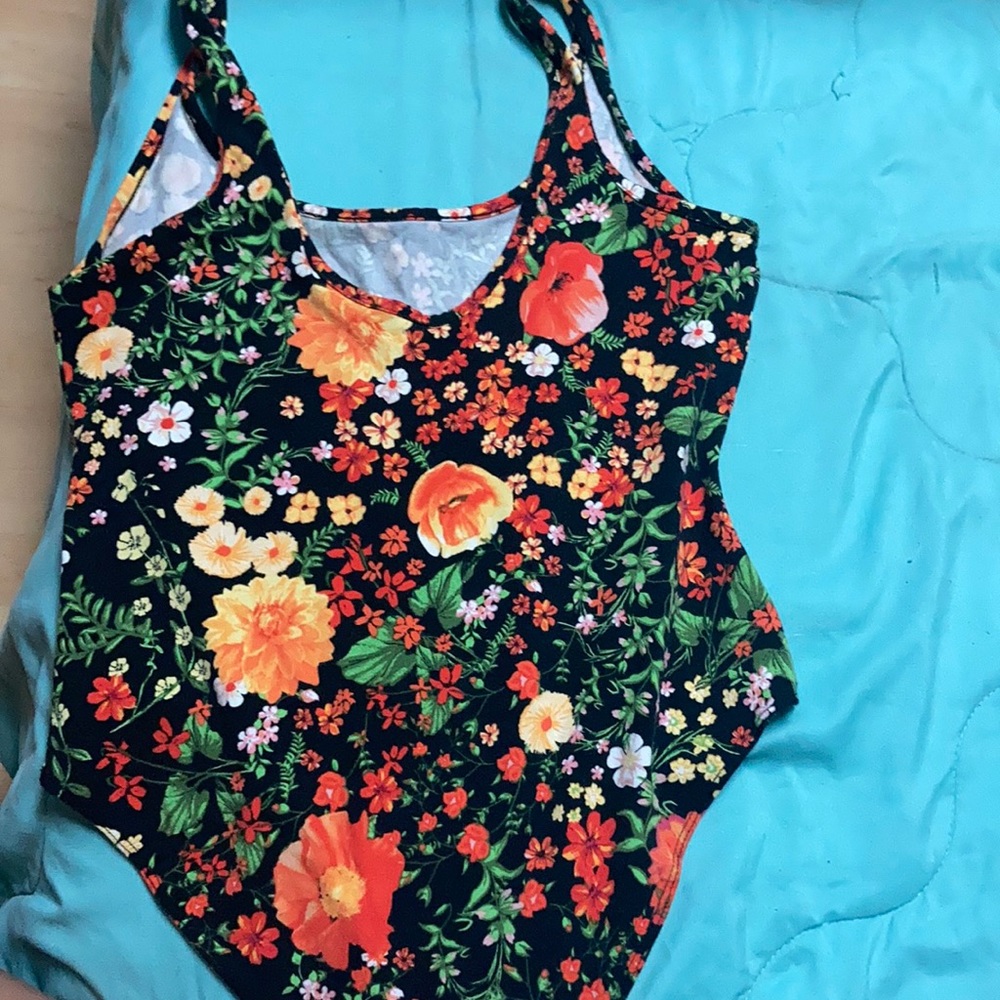 Flowered bodysuit